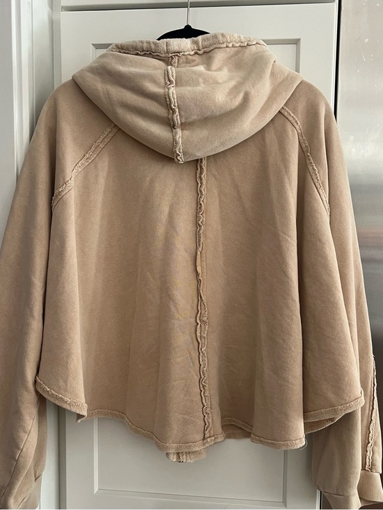 Free People Modern Boho Chic Raw-Edge Hoodie - Picture 2 of 5
